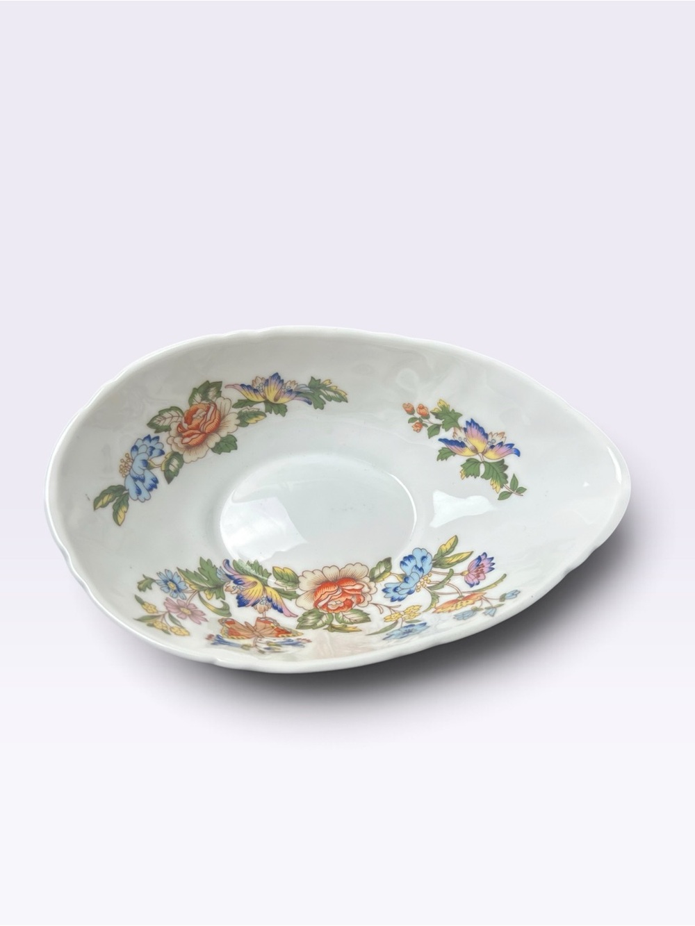 Aynsley Cottage Garden Fine Bone China Oval Trinket Dish Made in England